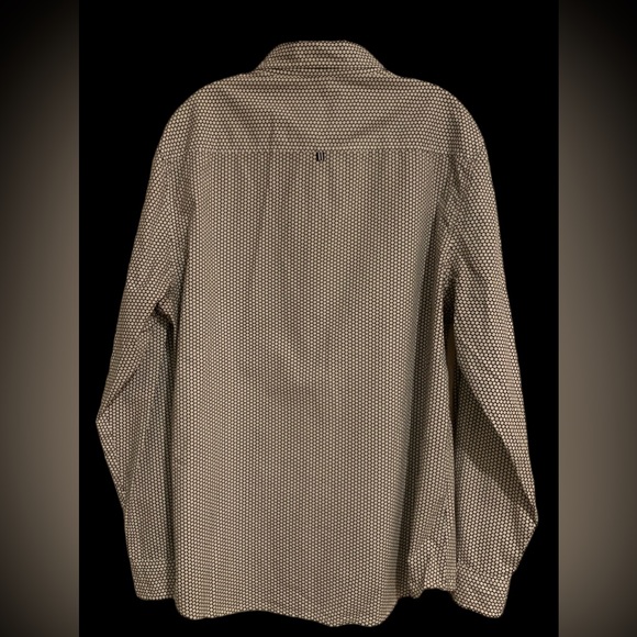 Project Red Men’s Long Sleeve Pocket Shirt Black & White Dot Button Up Size XL - Picture 4 of 5